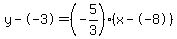 y--3=%28-5%2F3%29%28x--8%29