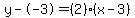 y--3=%282%29%28x-3%29