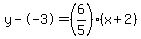 y--3=%286%2F5%29%28x%2B2%29