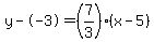 y--3=%287%2F3%29%28x-5%29