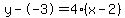 y--3=4%28x-2%29
