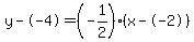 y--4=%28-1%2F2%29%28x--2%29