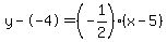 y--4=%28-1%2F2%29%28x-5%29