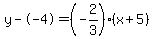 y--4=%28-2%2F3%29%28x%2B5%29