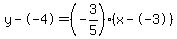 y--4=%28-3%2F5%29%28x--3%29