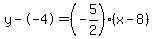 y--4=%28-5%2F2%29%28x-8%29