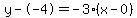 y--4=-3%28x-0%29