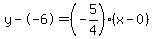 y--6=%28-5%2F4%29%28x-0%29