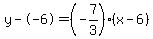 y--6=%28-7%2F3%29%28x-6%29