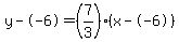 y--6=%287%2F3%29%28x--6%29
