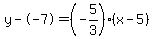 y--7=%28-5%2F3%29%28x-5%29