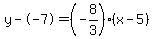 y--7=%28-8%2F3%29%28x-5%29