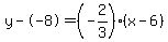 y--8=%28-2%2F3%29%28x-6%29