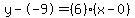y--9=%286%29%28x-0%29
