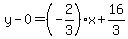 y-0=%28-2%2F3%29%2Ax%2B16%2F3