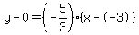 y-0=%28-5%2F3%29%28x--3%29
