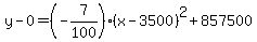 y-0=%28-7%2F100%29%28x-3500%29%5E2%2B857500