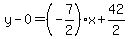 y-0=%28-7%2F2%29%2Ax%2B42%2F2