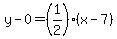 y-0=%281%2F2%29%28x-7%29