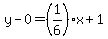 y-0=%281%2F6%29x%2B1