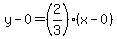 y-0=%282%2F3%29%28x-0%29