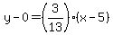 y-0=%283%2F13%29%28x-5%29