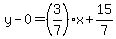 y-0=%283%2F7%29%2Ax%2B15%2F7