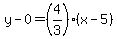 y-0=%284%2F3%29%28x-5%29