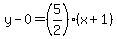 y-0=%285%2F2%29%28x%2B1%29