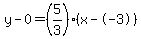 y-0=%285%2F3%29%28x--3%29