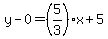 y-0=%285%2F3%29x%2B5