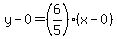 y-0=%286%2F5%29%28x-0%29