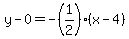 y-0=-%281%2F2%29%28x-4%29