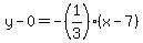 y-0=-%281%2F3%29%28x-7%29