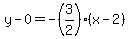 y-0=-%283%2F2%29%28x-2%29