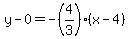 y-0=-%284%2F3%29%28x-4%29