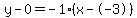 y-0=-1%28x--3%29