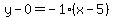 y-0=-1%28x-5%29