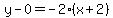 y-0=-2%28x%2B2%29