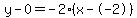 y-0=-2%28x--2%29