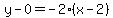 y-0=-2%28x-2%29