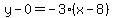 y-0=-3%28x-8%29