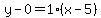 y-0=1%2A%28x-5%29