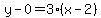 y-0=3%28x-2%29