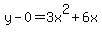 y-0=3+x%5E2%2B6+x