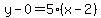y-0=5%28x-2%29