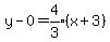 y-0+=+expr%284%2F3%29%28x%2B3%29