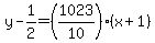y-1%2F2=%281023%2F10%29%28x%2B1%29