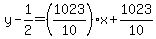 y-1%2F2=%281023%2F10%29x%2B1023%2F10
