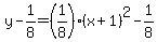y-1%2F8=%281%2F8%29%28x%2B1%29%5E2-1%2F8